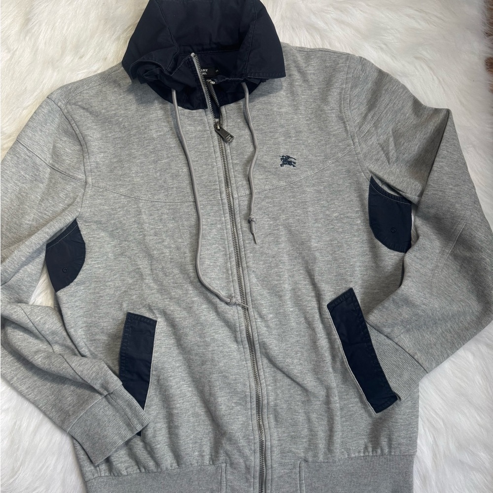 Guidi Gray and Navy Zip-Up Jacket